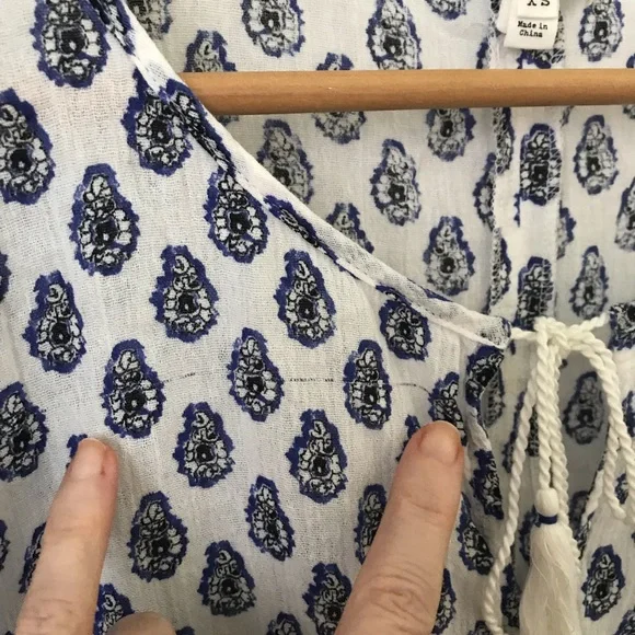 Soft Joie Ulyana gauze printed peasant blouse RUNS LARGE - Picture 13 of 13